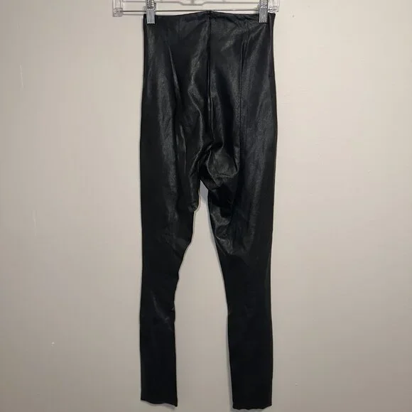 Commando Perfect Control High Rise Faux Leather Leggings Size S Black - Picture 6 of 6